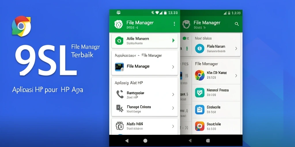 Tampilan antarmuka aplikasi File Manager 9SL yang modern dan fungsional.