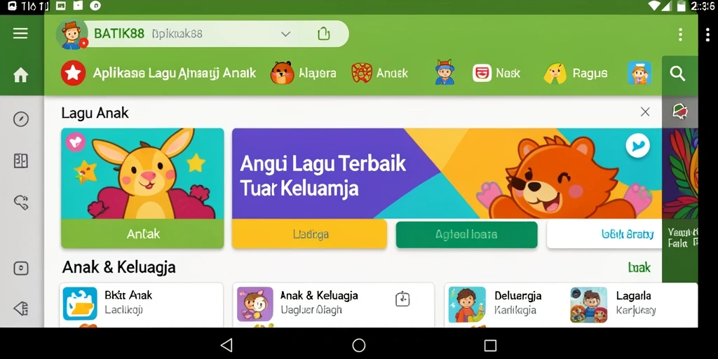 Tampilan antarmuka BATIK88 yang ceria dan ramah anak.