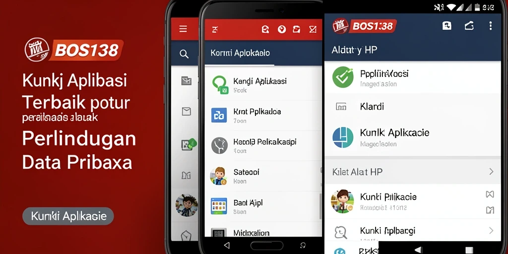 Tampilan antarmuka BOS138 dengan fitur kunci aplikasi yang mudah diakses.