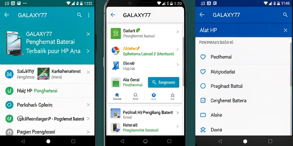 Tampilan antarmuka GALAXY77 yang intuitif dan mudah digunakan.