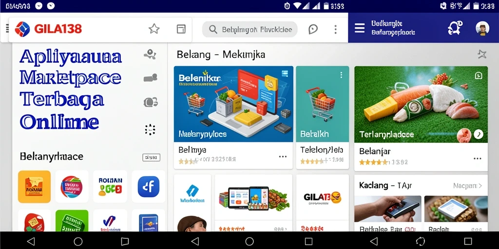 Antarmuka GILA138 menampilkan berbagai produk marketplace dengan jelas dan menarik.