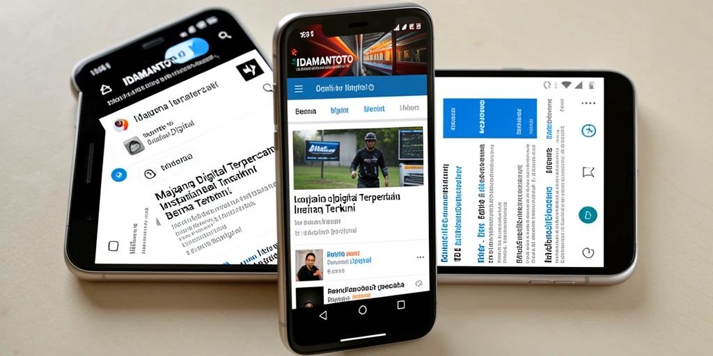 Tampilan antarmuka aplikasi IDAMANTOTO yang modern dan informatif.