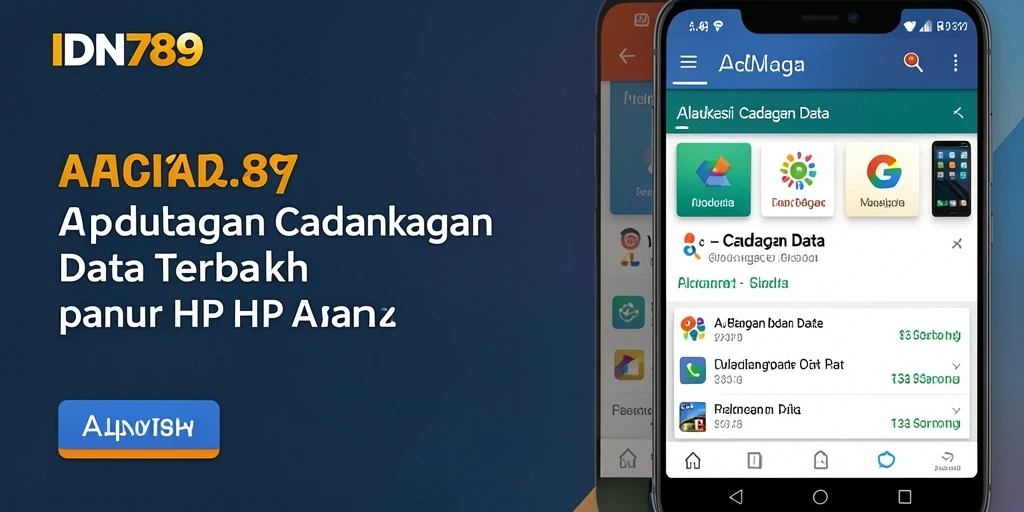 Antarmuka IDN789 menampilkan fitur cadangan data dengan jelas dan mudah digunakan.