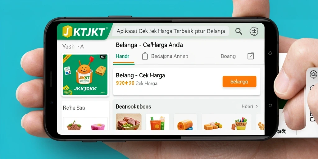 Antarmuka aplikasi JKTJKT menunjukkan fitur Cek Harga yang mudah digunakan.