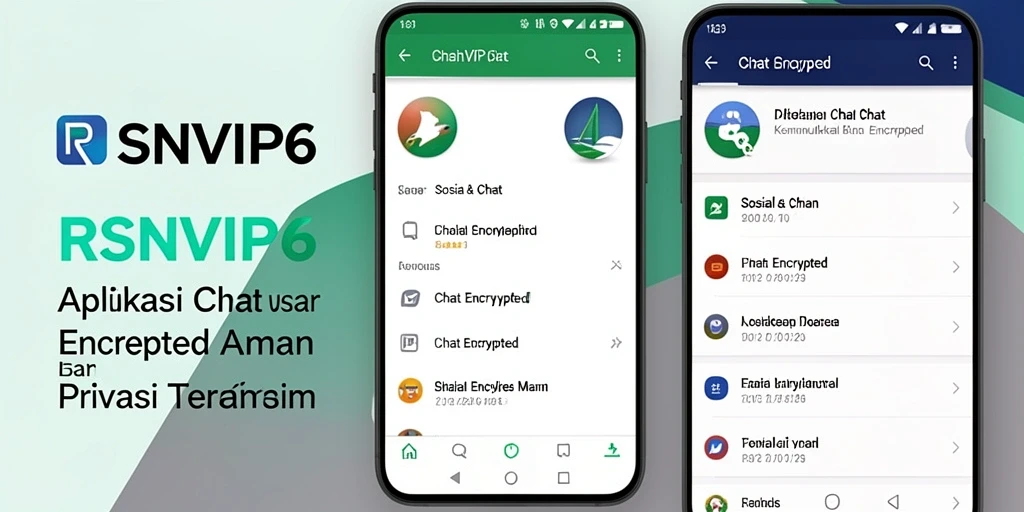 Tampilan antarmuka RSNVIP6 dengan fitur Chat Encrypted yang modern.